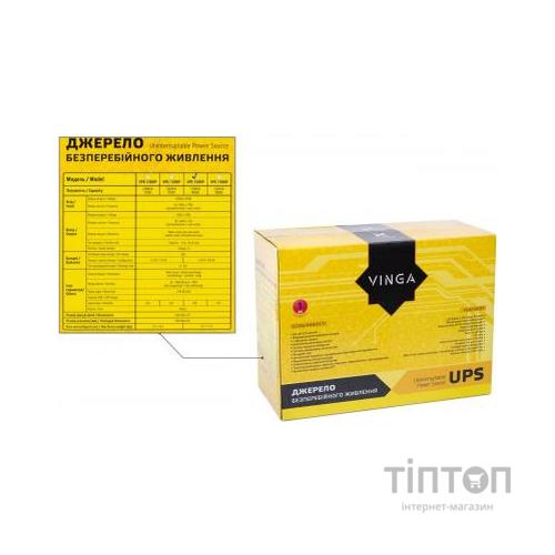 Пристрій безперебійного живлення Vinga LED 1500VA plastic case (VPE-1500P)