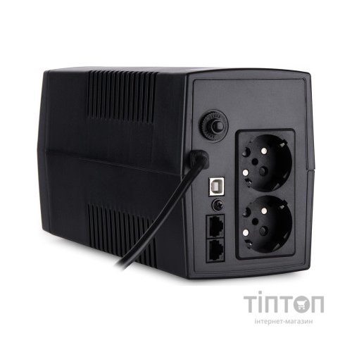 Пристрій безперебійного живлення Vinga LED 600VA plastic case with USB (VPE-600PU)