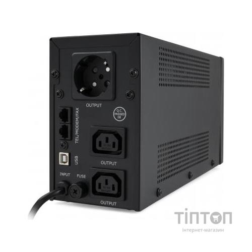 Пристрій безперебійного живлення Vinga LED 650VA metal case with USB (VPE-650PRMU)