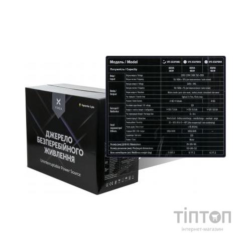 Пристрій безперебійного живлення Vinga LED 650VA metal case with USB (VPE-650PRMU)
