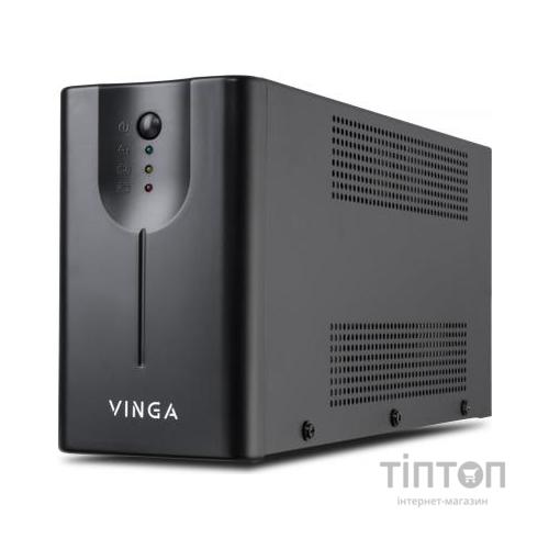 Пристрій безперебійного живлення Vinga LED 800VA metal case (VPE-800M)