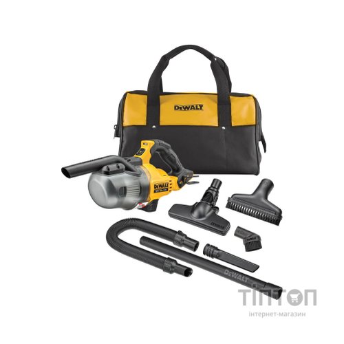 Пилосос будівельний DeWALT 18 B XR Li-lon, діаметр шланга 31,8 мм, 21,7 л/с, 1.5 кг (без АКБ та ЗУ) (DCV501LN)