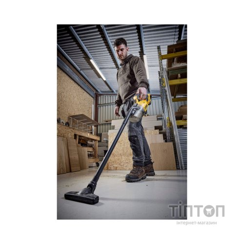 Пилосос будівельний DeWALT 18 B XR Li-lon, діаметр шланга 31,8 мм, 21,7 л/с, 1.5 кг (без АКБ та ЗУ) (DCV501LN)