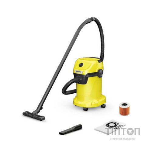 Пилосос будівельний Karcher WD 3 V-19/6/20 1000 Вт, 19л, 6м, 4.780 кг (1.628-123.0)