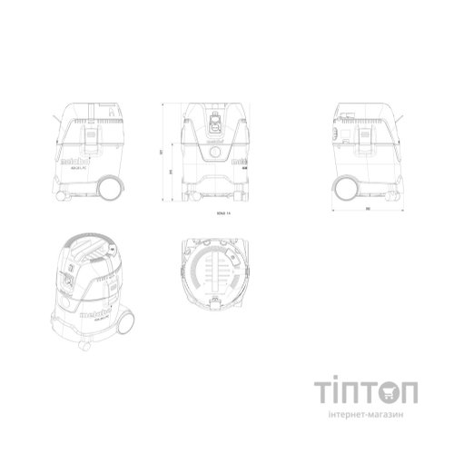 Пилосос будівельний Metabo ASA25LPC (602014000)
