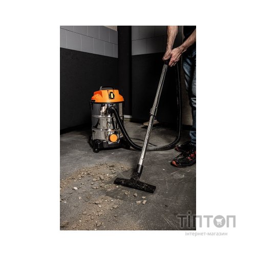 Пилосос будівельний Neo Tools 1400Вт, 18 кПа, 30л, HEPA, колеса, 5.92кг (04-738)