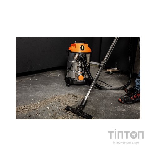 Пилосос будівельний Neo Tools 1400Вт, 18 кПа, 30л, HEPA, колеса, 5.92кг (04-738)
