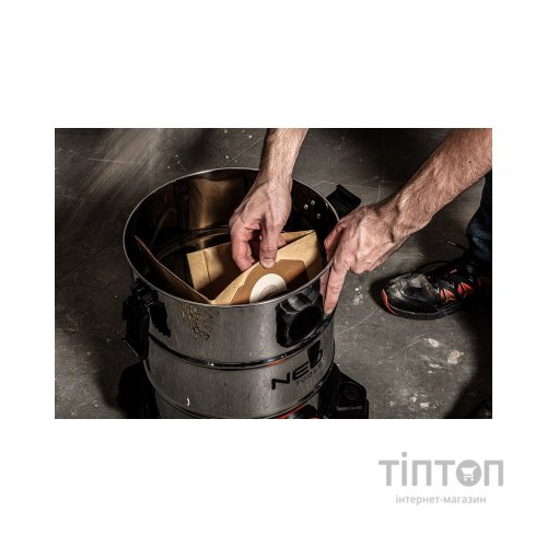 Пилосос будівельний Neo Tools 1400Вт, 18 кПа, 30л, HEPA, колеса, 5.92кг (04-738)