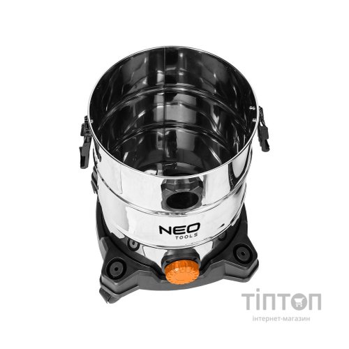 Пилосос будівельний Neo Tools 1400Вт, 18 кПа, 30л, HEPA, колеса, 5.92кг (04-738)