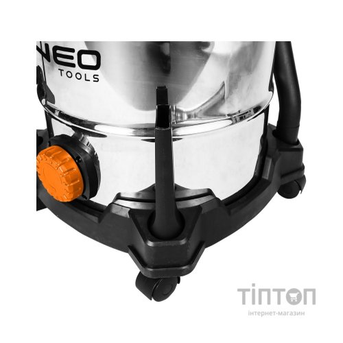 Пилосос будівельний Neo Tools 1400Вт, 18 кПа, 30л, HEPA, колеса, 5.92кг (04-738)