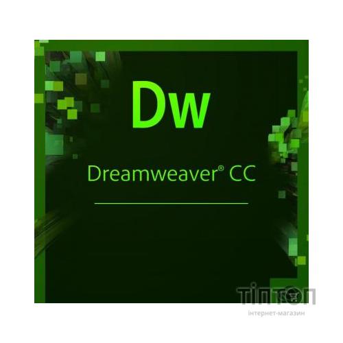 ПЗ для роботи з WEB Adobe Dreamweaver CC teams Multiple/Multi Lang Lic Subs New 1Year (65297796BA01B12)