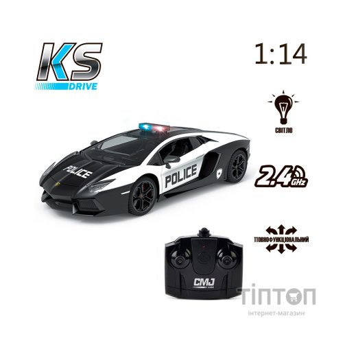 Радіокерована іграшка KS Drive Lamborghini Aventador Police 1:14, 2.4Ghz (114GLPCWB)