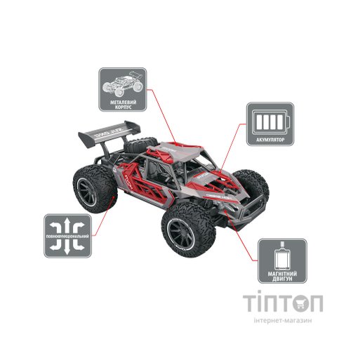 Радіокерована іграшка Sulong Toys Metal Crawler – Nova (сіро-червоний, 1:16) (SL-231RHGR)