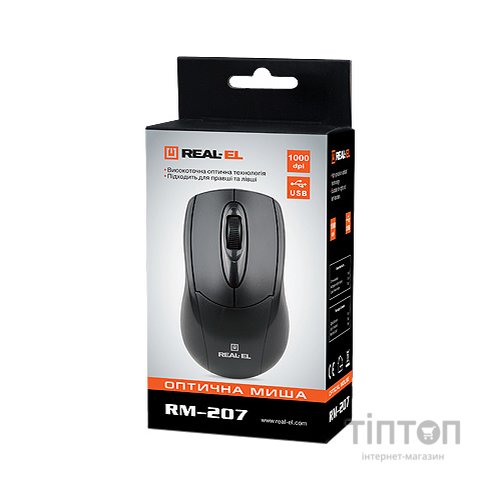 REAL-EL RM-207 USB чорний UAH