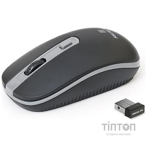 REAL-EL RM-303 Wireless Black/Grey USB UAH