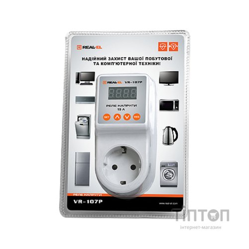 Реле напруги REAL-EL VR-107P, white (EL122300008)