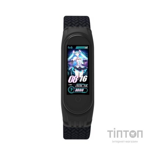 Ремінець до фітнес браслета Armorstandart Braided Solo Loop для Xiaomi Mi Band 4/5/6 Black size M (ARM58769)