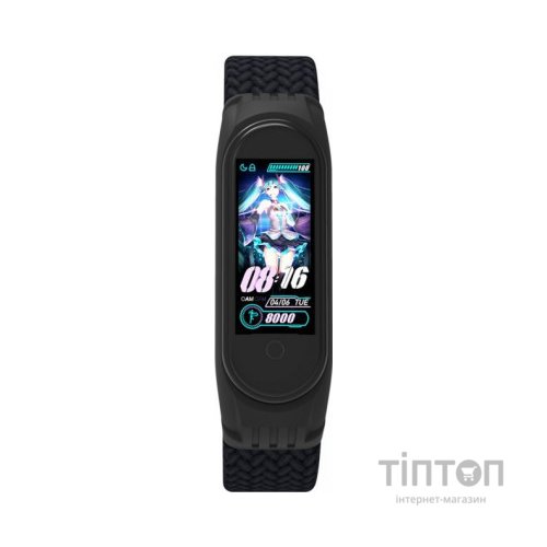 Ремінець до фітнес браслета Armorstandart Braided Solo Loop для Xiaomi Mi Band 4/5/6 Black size S (ARM59177)