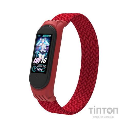 Ремінець до фітнес браслета Armorstandart Braided Solo Loop для Xiaomi Mi Band 4/5/6 Red size M (ARM58768)