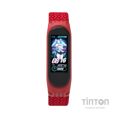Ремінець до фітнес браслета Armorstandart Braided Solo Loop для Xiaomi Mi Band 4/5/6 Red size M (ARM58768)