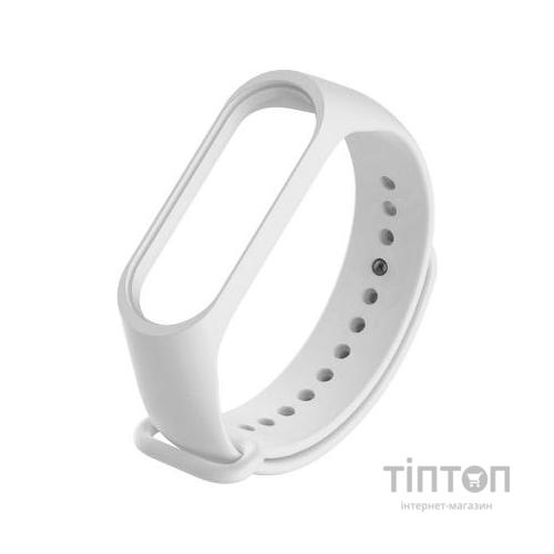 Ремінець до фітнес браслета BeCover Silicone для Xiaomi Mi Band 3/4 White (704650)
