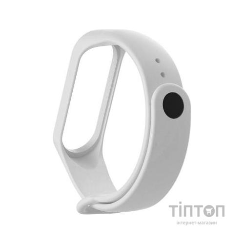 Ремінець до фітнес браслета BeCover Silicone для Xiaomi Mi Band 3/4 White (704650)