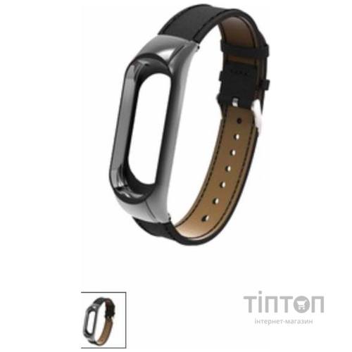 Ремінець Xiaomi Mi Band 3 (шкіряний) black