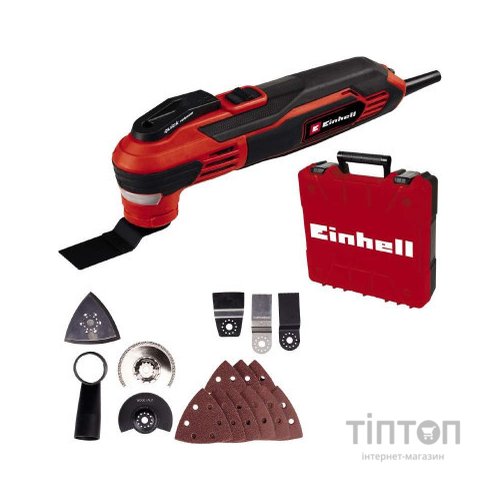 Реноватор Einhell TE-MG 350 EQ, 350Вт, 11000-20000 об/хв, LED, набір насадок, кейс (4465155)
