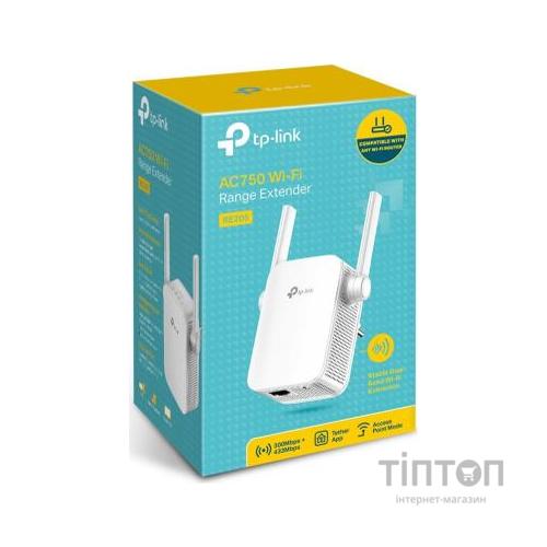 Ретранслятор TP-Link RE205 AC750, 1хFE LAN (RE205)