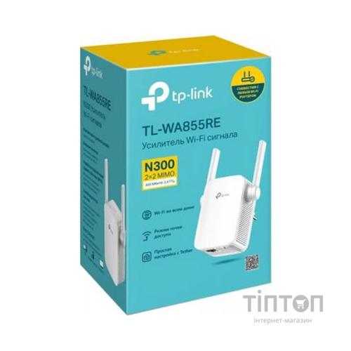 Ретранслятор TP-Link TL-WA855RE 802.11n 2.4 ГГц, N300, 1хFE LAN (TL-WA855RE)