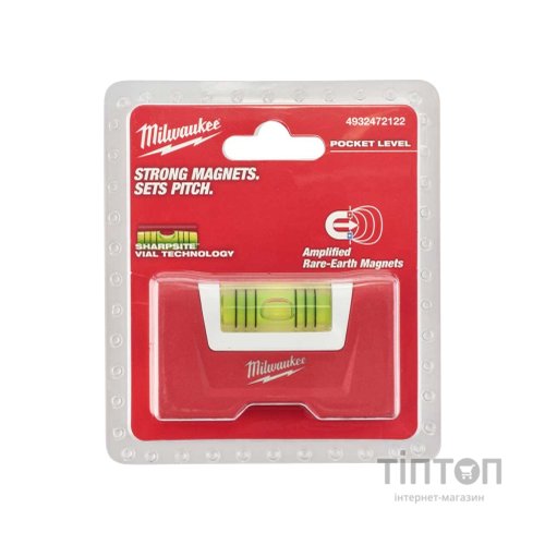 Рівень Milwaukee магнітний Compact Torpedo, 7,6см (4932472122)