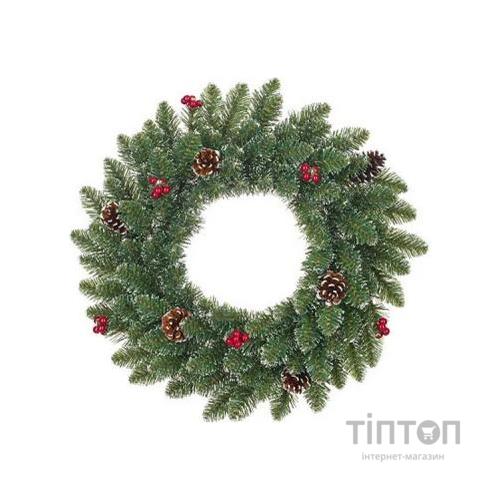Різдвяний вінок Black Box Trees Creston Frosted Ягоди та шишки 60 см (8718861153002)