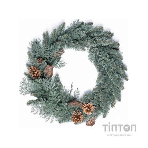 Різдвяний вінок YES! Fun Монблан 50 см, блакитний (904406)