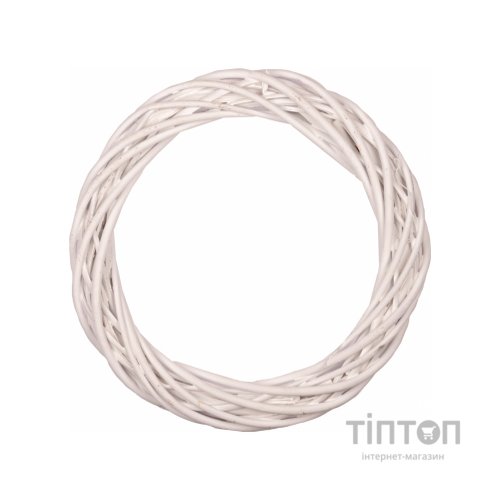 Різдвяний вінок YES! Fun ротанговий білий 20 см (974265)