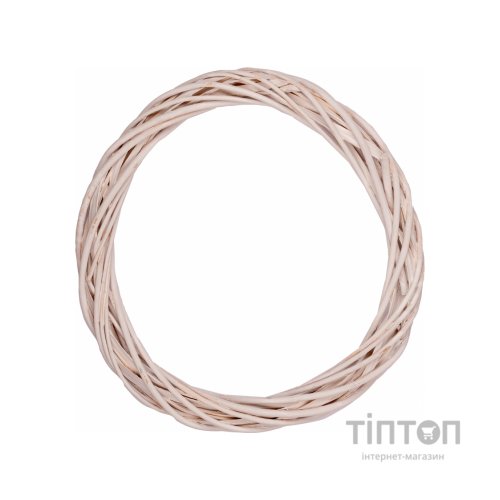 Різдвяний вінок YES! Fun ротанговий білий 25 см (974266)