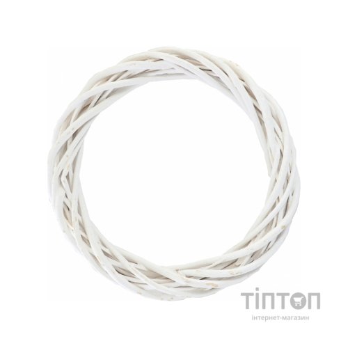 Різдвяний вінок YES! Fun ротанговий білий 30 см (974267)