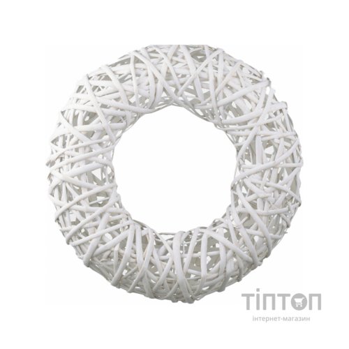 Різдвяний вінок YES! Fun ротанговий білий 35 см (974242)