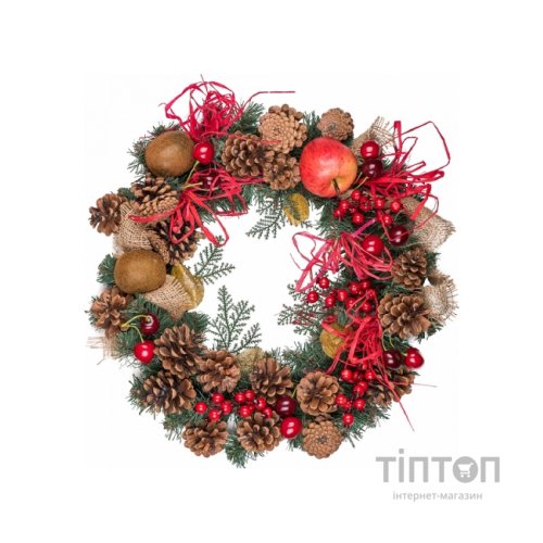 Різдвяний вінок YES! Fun Сангрія 35 см прикрашений (904446)