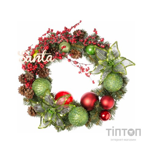 Різдвяний вінок YES! Fun з декором Щасливе Різдво 35 см (904393)