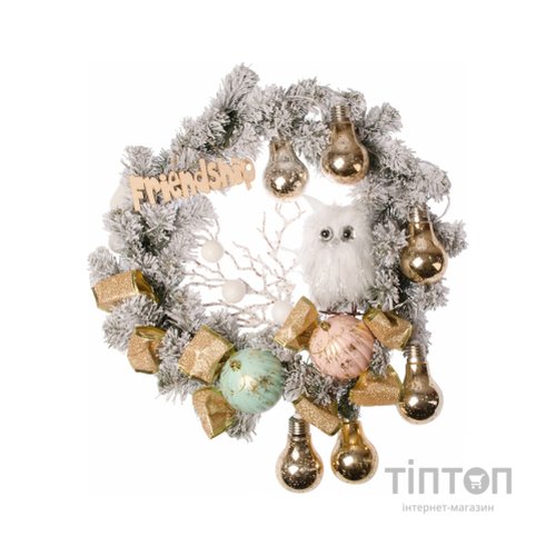 Різдвяний вінок YES! Fun з декором Совеня 35 см (904392)