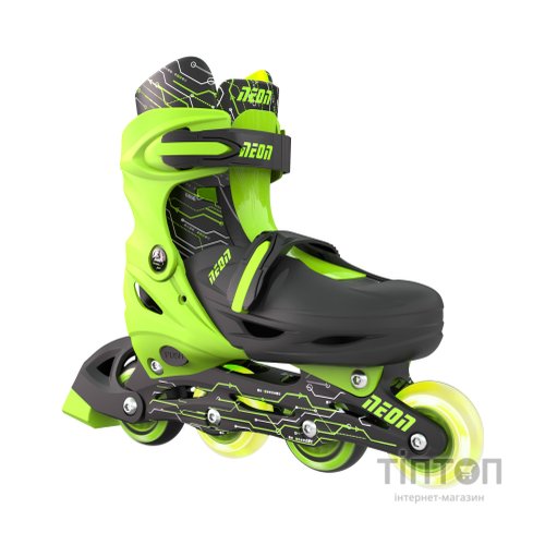 Роликові ковзани Neon Inline Green розмір 30-33 (NT07G4)