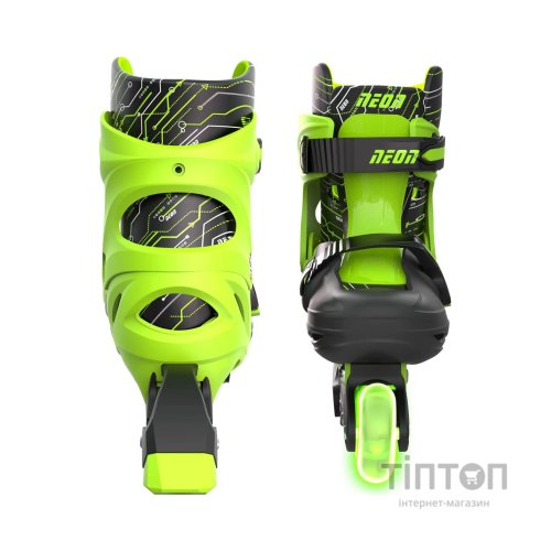 Роликові ковзани Neon Inline Green розмір 30-33 (NT07G4)