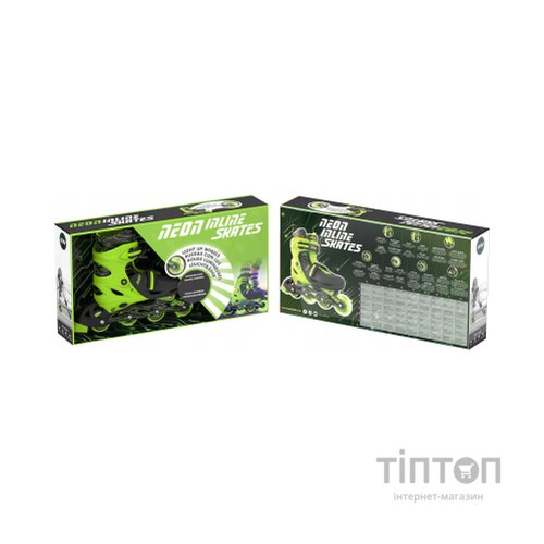 Роликові ковзани Neon Inline Green розмір 30-33 (NT07G4)