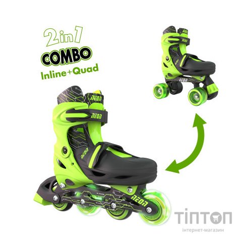 Роликові ковзани Neon Сombo Green розмір 34-37 (NT10G4)