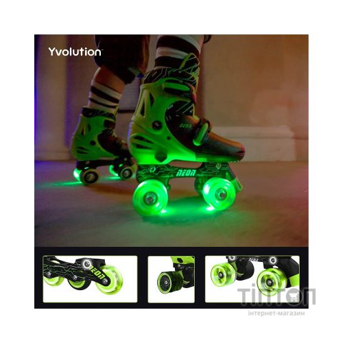 Роликові ковзани Neon Сombo Green розмір 34-37 (NT10G4)