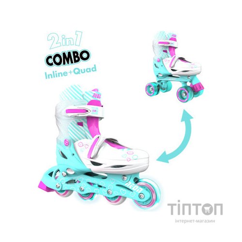 Роликові ковзани Neon Сombo Turquoise розмір 30-33 (NT09T4)