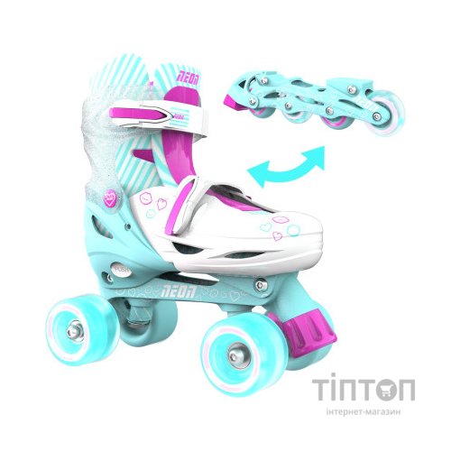 Роликові ковзани Neon Сombo Turquoise розмір 34-37 (NT10T4)