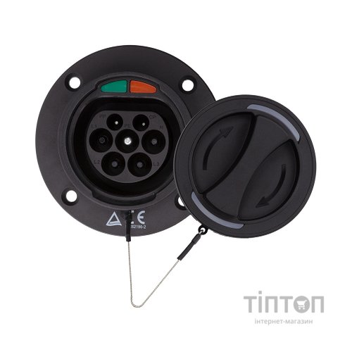 Розетка для заряджання електромобіля HiSmart Type 2 (Male), 32A, 3-фазная (EV200634)