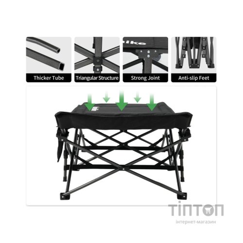 Розкладачка Naturehike CNK2300WS010, поліестер Oxford, чорна (6976507665209)