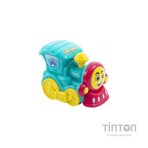 Розвиваюча іграшка Baby Team інерційний поїзд бірюзовий (8620_паровозик_бірюзовий)